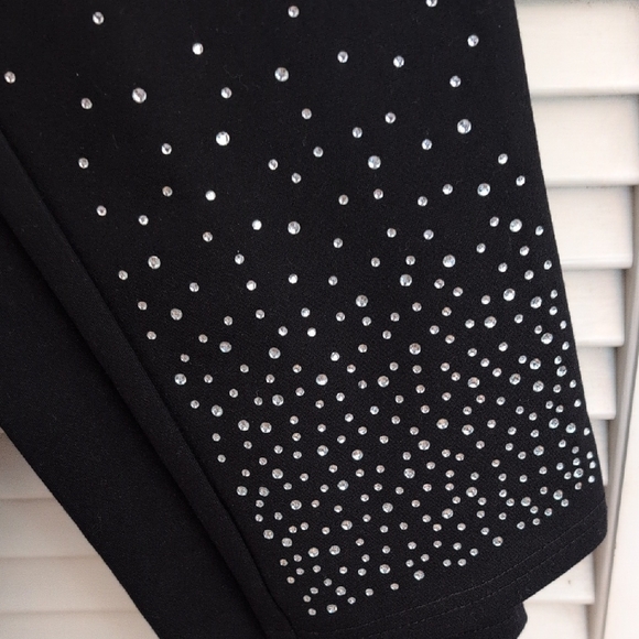 Rhinestone Black Leggings - Picture 3 of 8